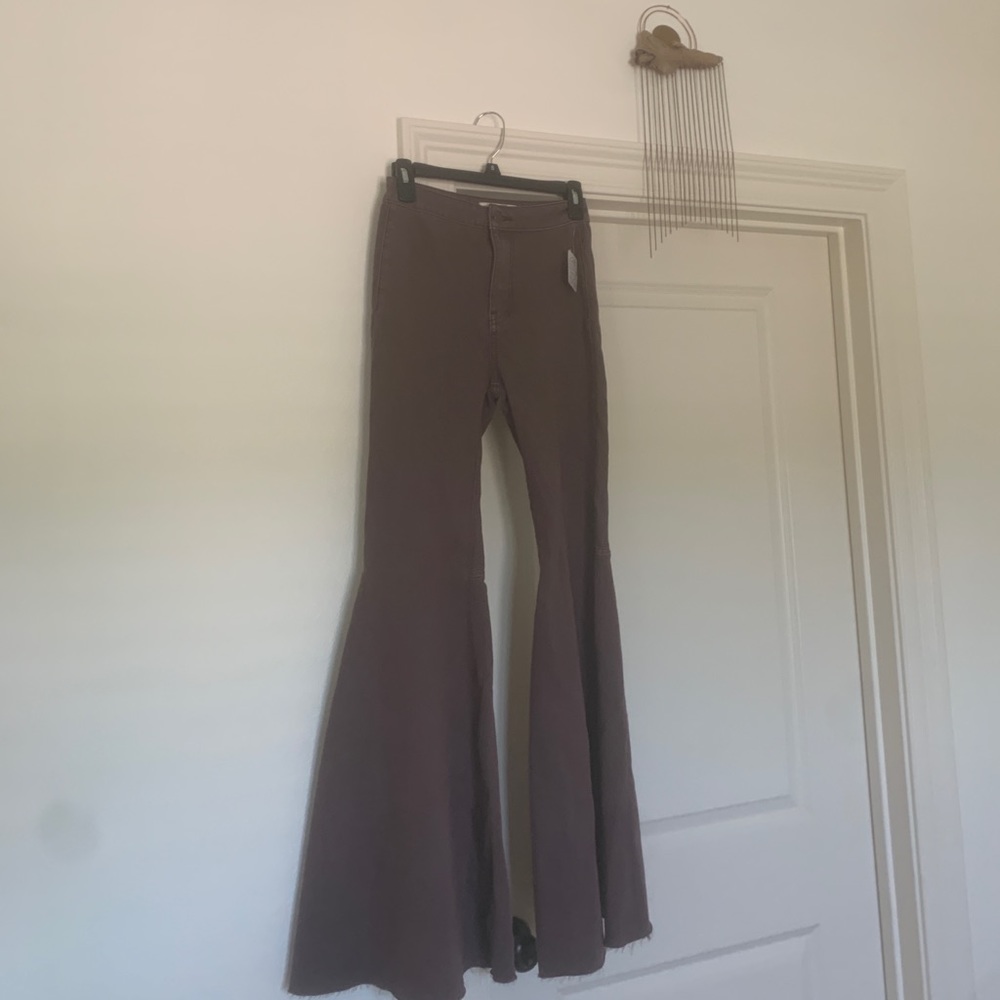 Free People Just Float On Flare Jeans in Lilac